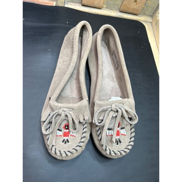 Minnetonka Womens Size 9 Thunderbird "Animikii" Hardsole Moccasins - Picture 2 of 7
